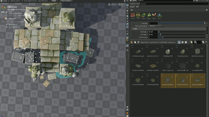 Asset Gallery and brush-based environment for large scale set dressing_Houdini 19