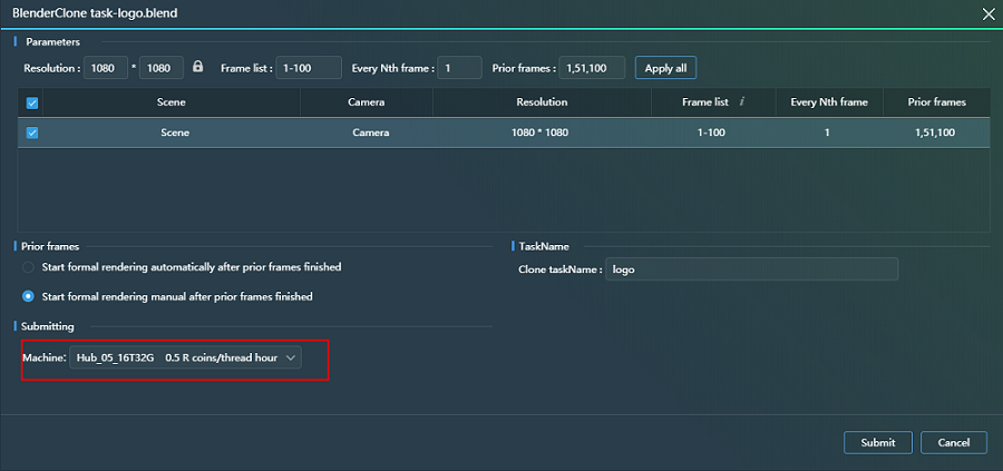 Add model selection option in the task clone panel