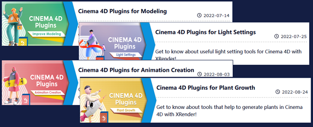 Cinema 4D add-ons sharing -XRender