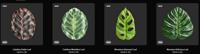 Free new foliage material in Substance 3D Asset